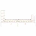 vidaXL Cadre de lit sans matelas blanc 160x200 cm bois de pin massif