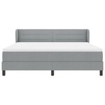 Lit avec sommier à ressorts et matelas vidaXL Gris clair 180x200 cm Tissu