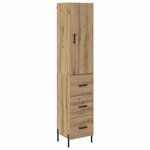 vidaXL Haut Armoire avec tiroir Chêne artisanal 34 5 x 34 x 180 cm