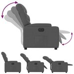 vidaXL Fauteuil inclinable électrique Gris foncé Tissu