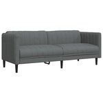 vidaXL Ensemble de canapés 2 Pièces gris foncé tissu