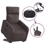 vidaXL Fauteuil inclinable marron foncé tissu