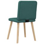 vidaXL Chaises à manger lot de 4 vert foncé tissu