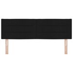 Tête de lit design lignes noir 140 cm en tissu