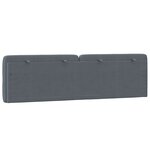 vidaXL Coussin de tête de lit gris foncé 180 cm velours