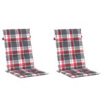 vidaXL Coussins de chaise de jardin à dossier haut lot de 2 120x50x3cm