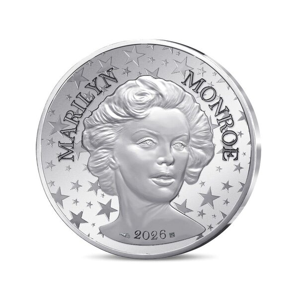 Marilyn Monroe  Monnaie de 10€ Argent