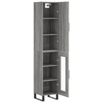 vidaXL Buffet haut Sonoma gris 34 5x34x180 cm Bois d'ingénierie