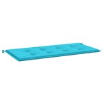 vidaXL Coussin de banc Uni Turquoise 120 x 50 x 3 cm Tissu Oxford