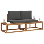 vidaXL Ensemble de canapés d'extérieur avec coussin 2 Pièces Naturel