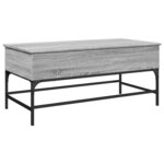 vidaXL Table basse sonoma gris 100x50x45 cm bois d'ingénierie et métal