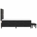 vidaXL Lit à ressorts avec matelas Noir 100 x 200 cm Velours