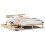 vidaXL Cadre de lit sans matelas 150x200 cm bois de pin massif