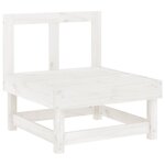 vidaXL Salon de jardin 8 Pièces Blanc Bois de pin massif