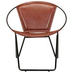 vidaXL Chaise marron cuir véritable