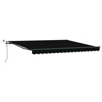 vidaXL Auvent Rétractable with Noir 400 × 350 cm tissu