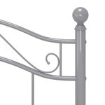 vidaXL Cadre de lit sans matelas gris métal 90x200 cm