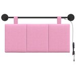 vidaXL Tête de lit suspendue Avec lumière LED Rose Tissu