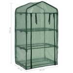 vidaXL Mini-serre à 3 niveaux 69x49x125 cm