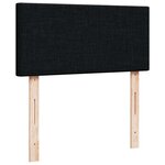 vidaXL Lit ottoman avec matelas noir 90x200 cm tissu