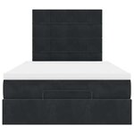 vidaXL Cadre de lit ottoman avec matelas noir 120x200 cm velours