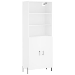 vidaXL Buffet haut Blanc 69 5x34x180 cm Bois d'ingénierie