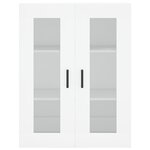 vidaXL Buffet haut Blanc 69 5x34x180 cm Bois d'ingénierie