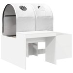 vidaXL Lit avec Tunnel 4 Pièces Chêne Artisanal et Blanc