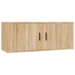 vidaXL Ensemble de meubles TV 2 Pièces chêne sonoma bois d'ingénierie