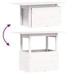 vidaXL Table de jardin blanc 100x50x75 cm bois massif de pin