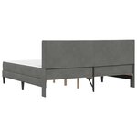 vidaXL Cadre de lit avec matelas Gris foncé 180 x 200 cm Velours