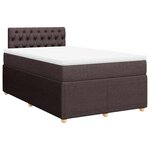 vidaXL Sommier à lattes de lit avec matelas Marron foncé 120x200 cm