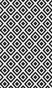 Tapis de salon Black&White 120 x 180 cm - Noir