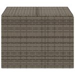 vidaXL Boîte de rangement de jardin gris 291L résine tressée