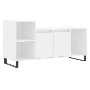 vidaXL Meuble TV Blanc 100x35x55 cm Bois d'ingénierie