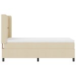 vidaXL Lit à ressorts avec matelas - Crème  90x200 cm  Tissu