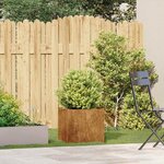 vidaXL Jardinière rouillé 40x40x40 cm acier inoxydable