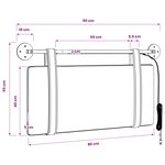 vidaXL Tête de lit suspendue Avec lumière LED Bleu PU antique
