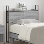 vidaXL Headboard de Rangement avec Station de Charge Sonoma gris