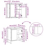 vidaXL Ensemble de mobilier de salle de bain avec tiroir Bois ancien