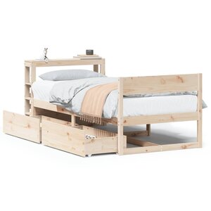 vidaXL Cadre de lit sans matelas 90x200 cm bois de pin massif