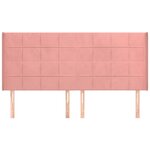 vidaXL Tête de lit avec oreilles Rose 183x16x118/128 cm Velours