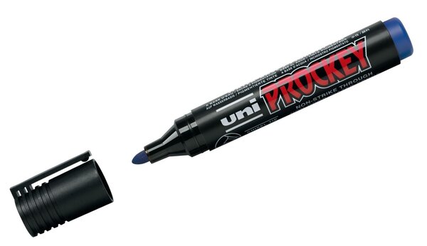 Marqueur PROCKEY PM122 Pointe conique moyenne 1 8 - 2 2mm Bleu UNI-BALL