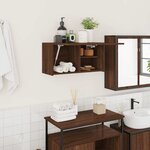 vidaXL Armoire murale de bain chêne marron 60x25x30 cm bois ingénierie