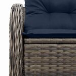 vidaXL Canapé de jardin avec coussin 121 x 62 x 69 cm polyrotin