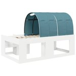 vidaXL Lit avec Tunnel 4 Pièces Blanc et bleu clair Bois d'ingénierie