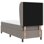 vidaXL Lit de box spring avec matelas taupe 80x200 cm en tissu