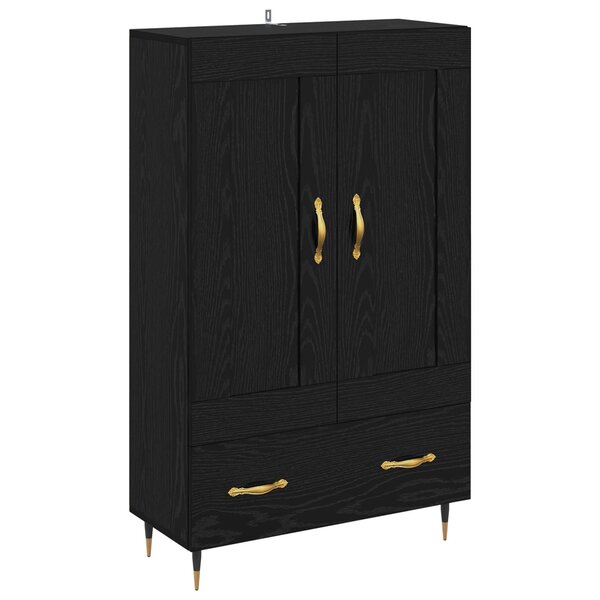 vidaXL Haut Armoire Chêne noir 69 5 x 31 x 115 cm Bois d'ingénierie