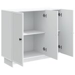 vidaXL Buffet Blanc 89 x 34 5 x 80 cm Bois d'ingénierie