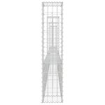 vidaXL Panier de gabion en forme de U avec 4 poteaux Fer 380x20x100 cm